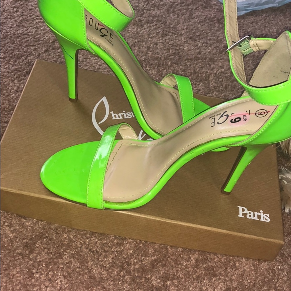 Lime green heels